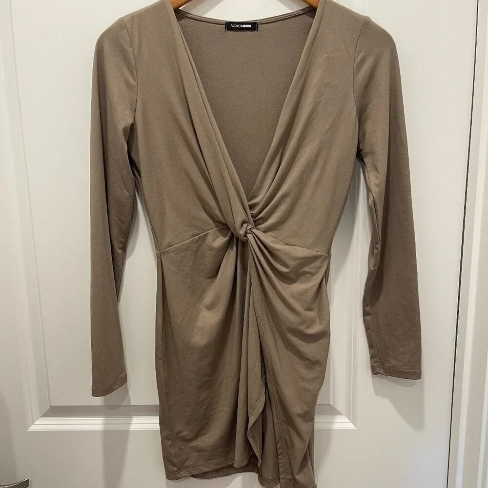 FASHION NOVA Mocha Mini Dress - Picture 3 of 5